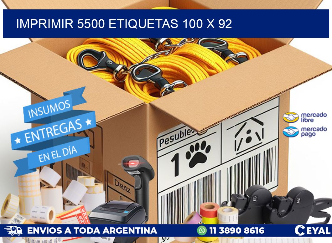 IMPRIMIR 5500 ETIQUETAS 100 x 92