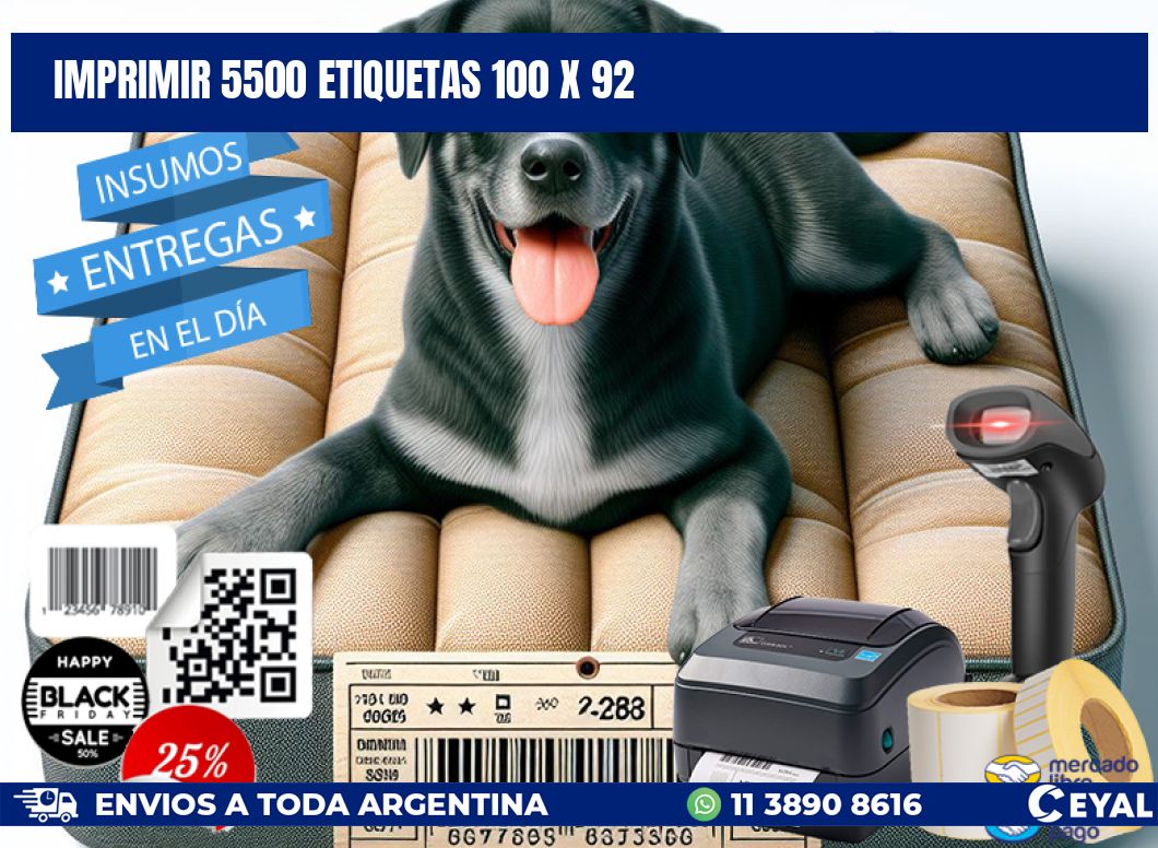 IMPRIMIR 5500 ETIQUETAS 100 x 92