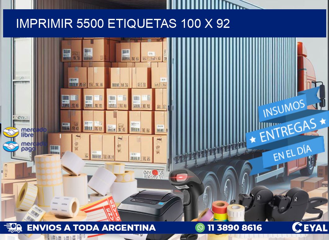 IMPRIMIR 5500 ETIQUETAS 100 x 92