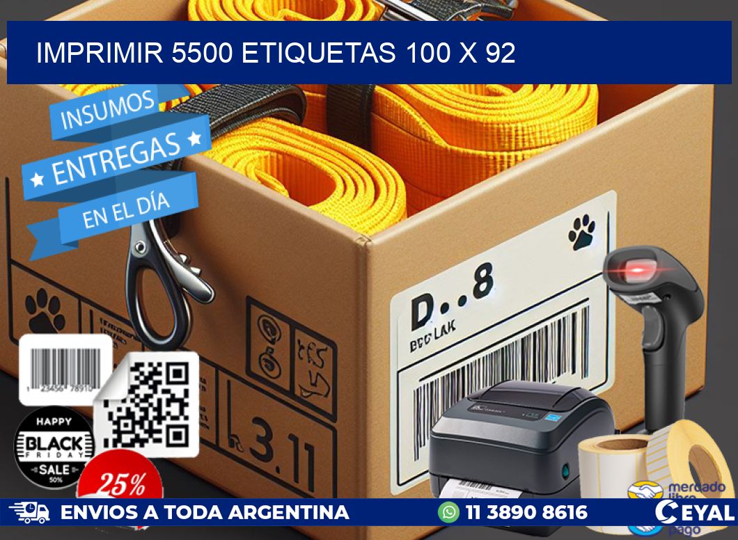 IMPRIMIR 5500 ETIQUETAS 100 x 92