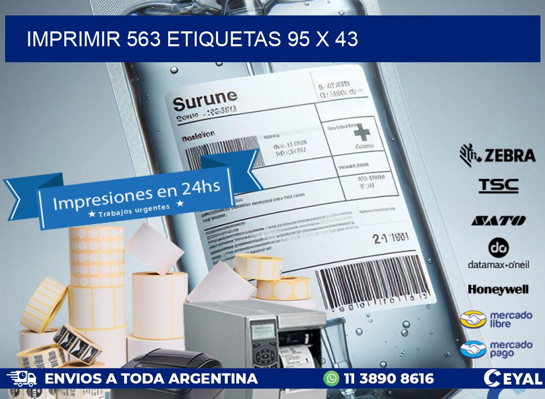IMPRIMIR 563 ETIQUETAS 95 x 43