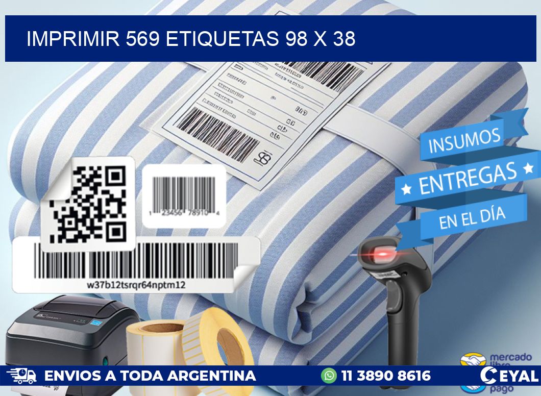 IMPRIMIR 569 ETIQUETAS 98 x 38