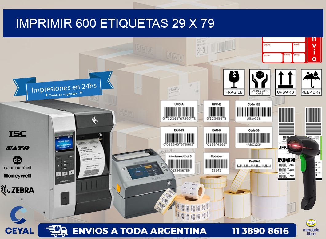 IMPRIMIR 600 ETIQUETAS 29 x 79