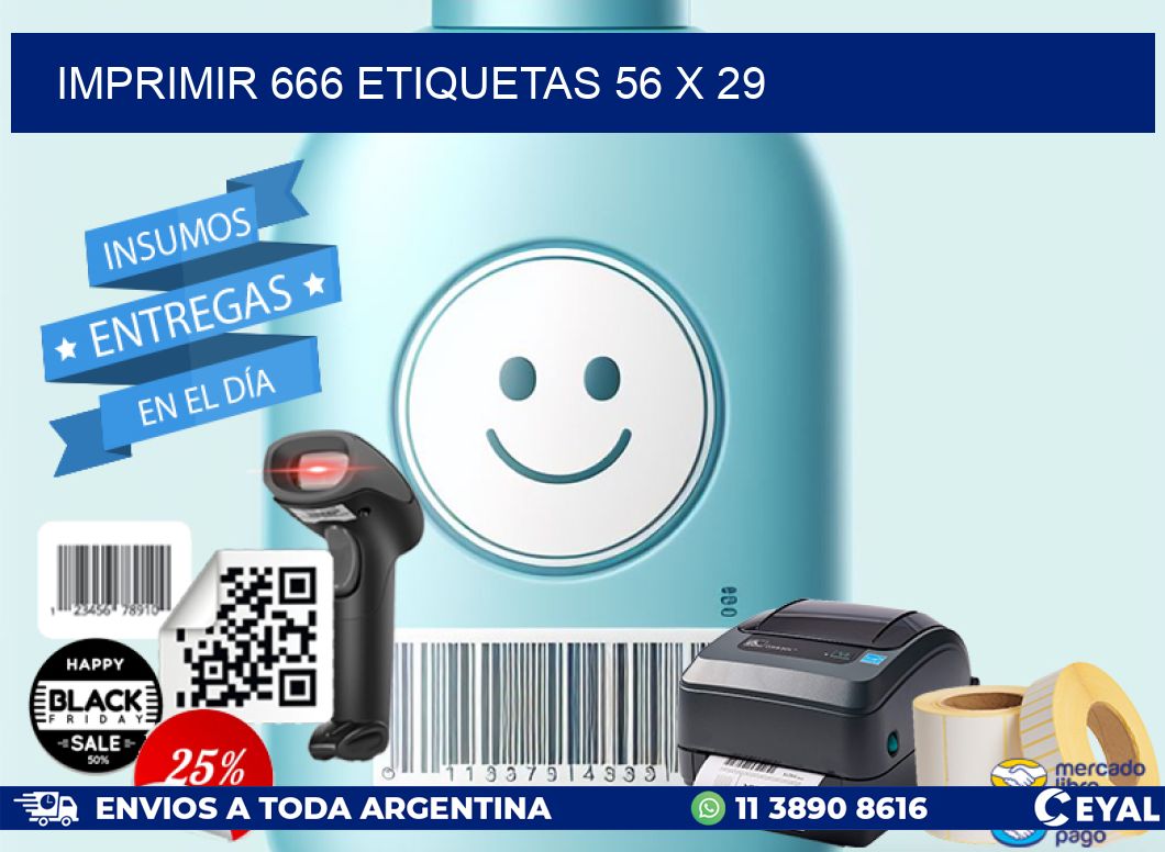 IMPRIMIR 666 ETIQUETAS 56 x 29
