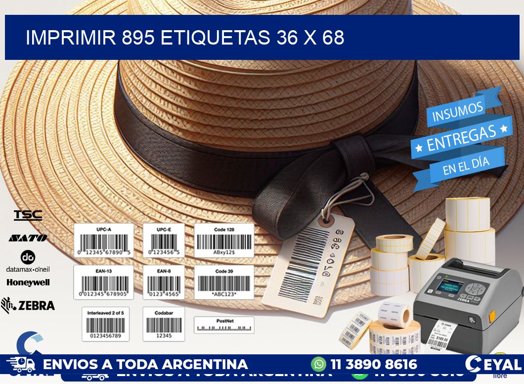 IMPRIMIR 895 ETIQUETAS 36 x 68