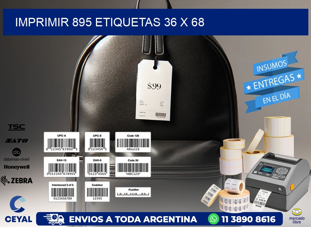 IMPRIMIR 895 ETIQUETAS 36 x 68