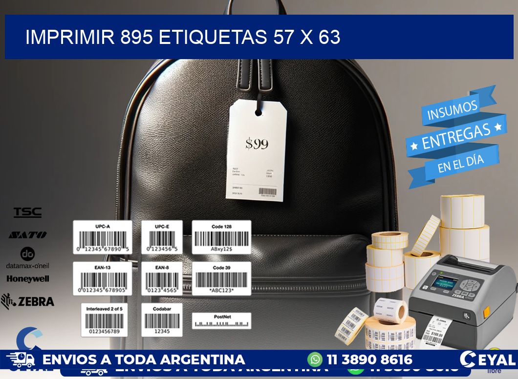 IMPRIMIR 895 ETIQUETAS 57 x 63