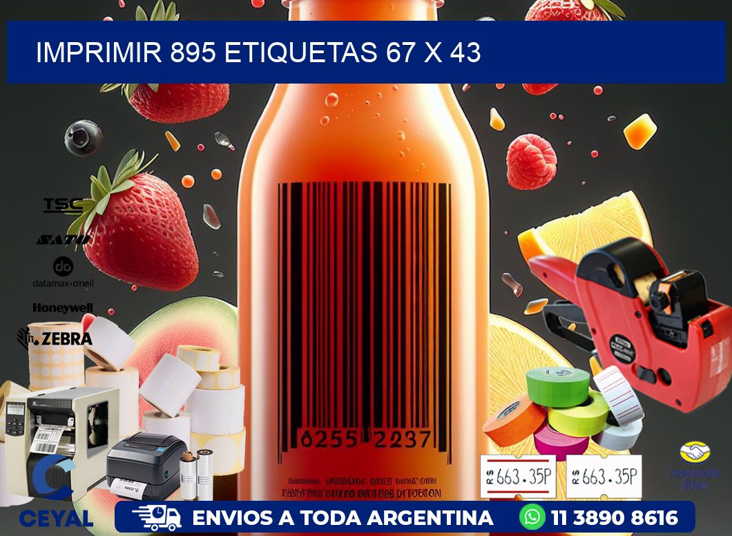 IMPRIMIR 895 ETIQUETAS 67 x 43