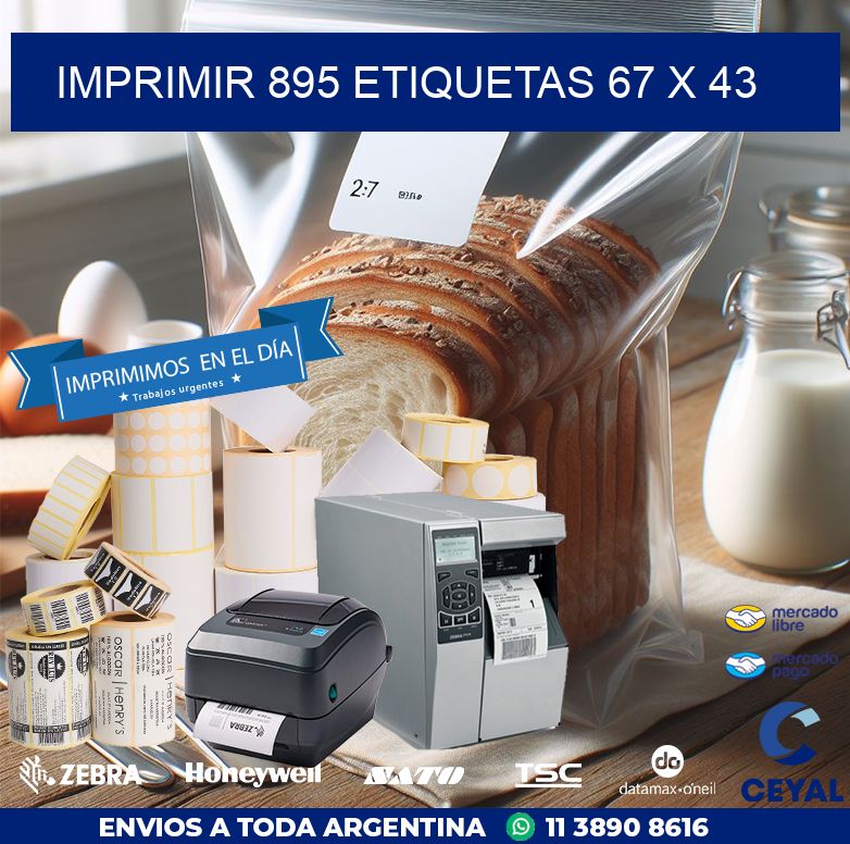 IMPRIMIR 895 ETIQUETAS 67 x 43