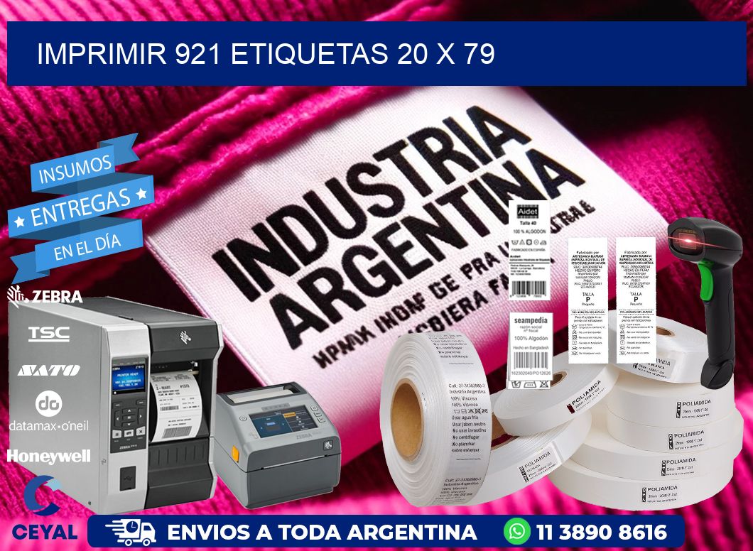 IMPRIMIR 921 ETIQUETAS 20 x 79