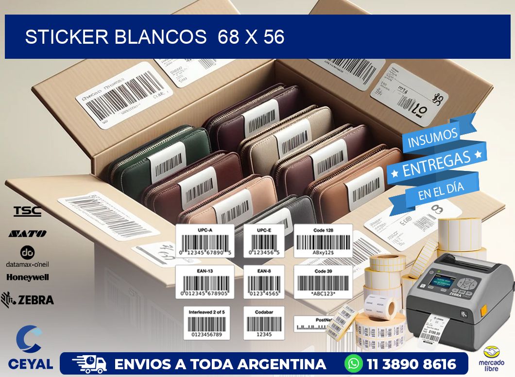 STICKER BLANCOS  68 x 56