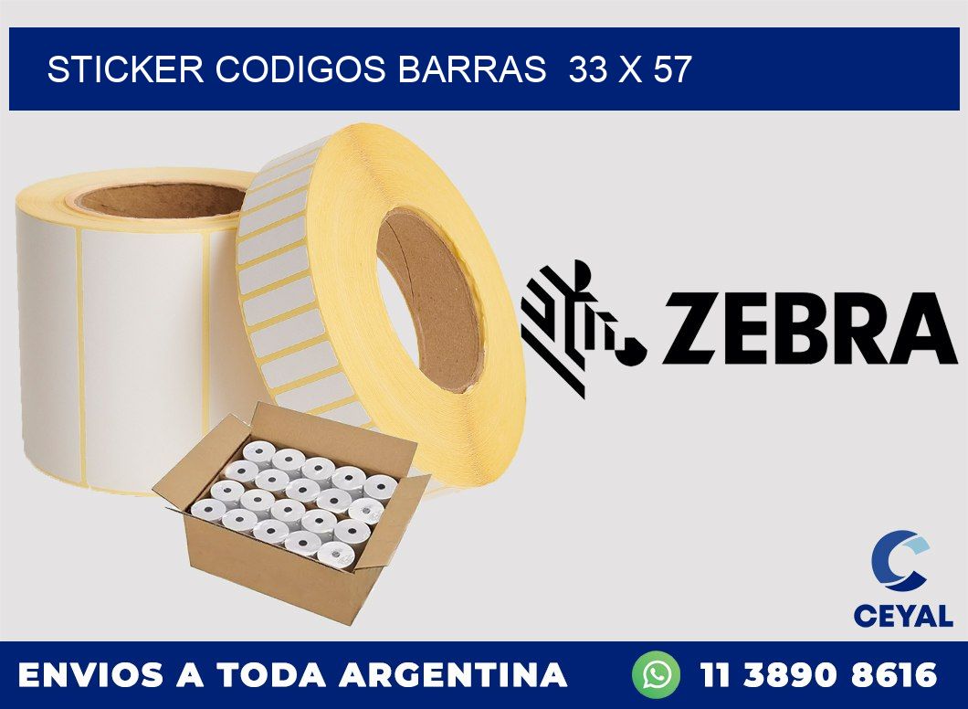 STICKER CODIGOS BARRAS  33 x 57