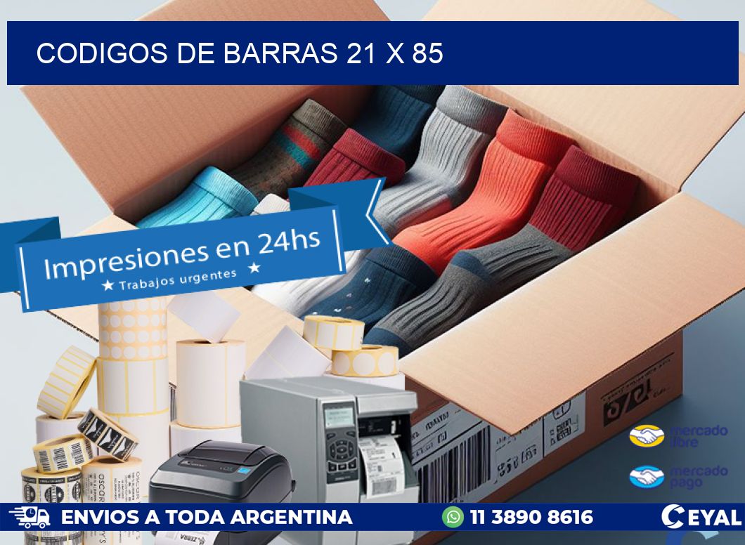 codigos de barras 21 x 85