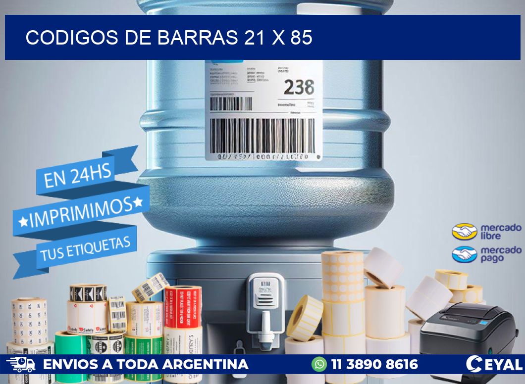 codigos de barras 21 x 85