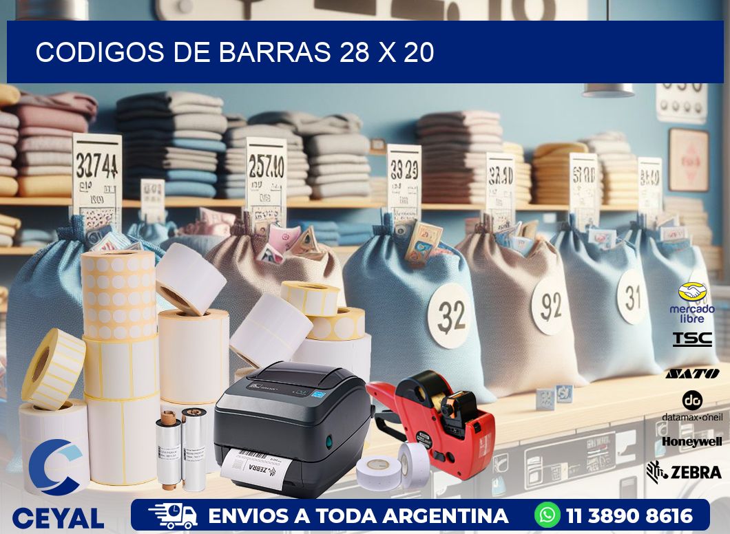codigos de barras 28 x 20