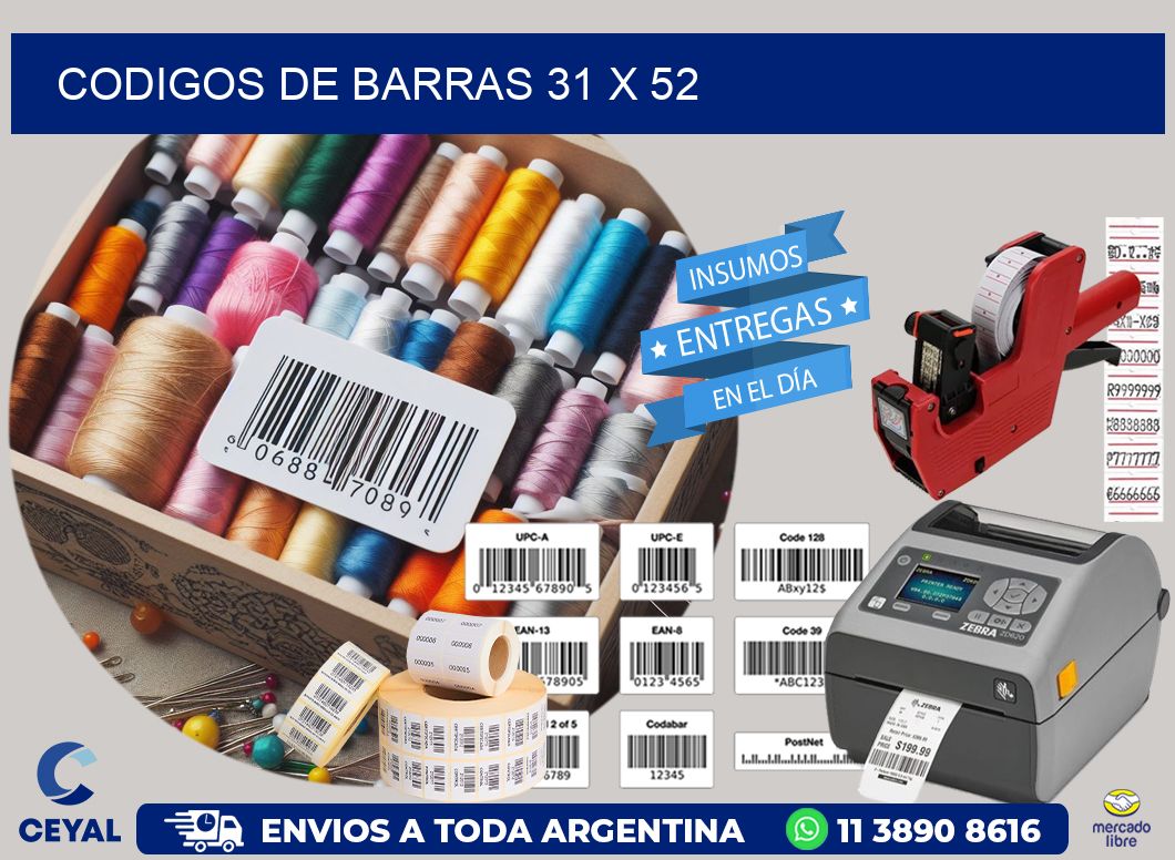 codigos de barras 31 x 52