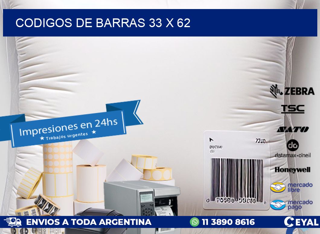 codigos de barras 33 x 62