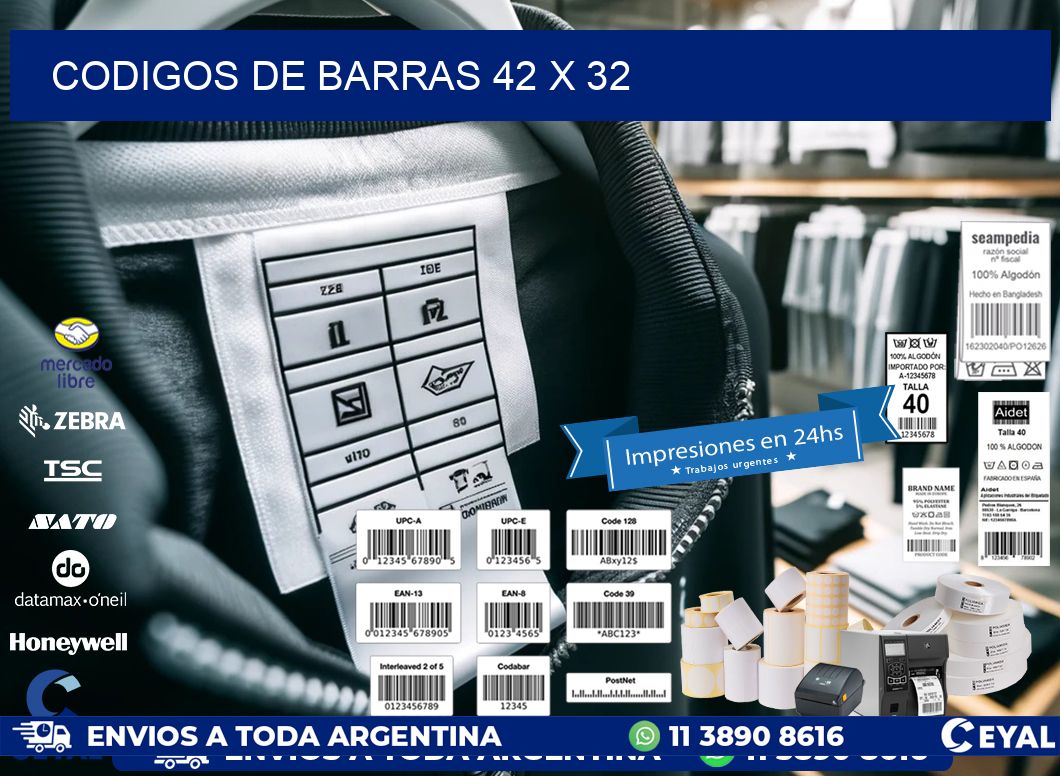 codigos de barras 42 x 32