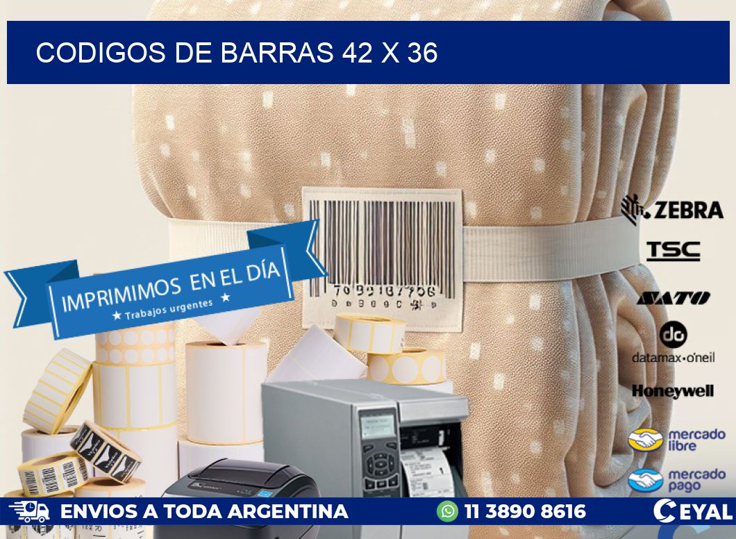 codigos de barras 42 x 36
