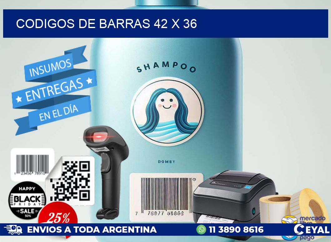 codigos de barras 42 x 36