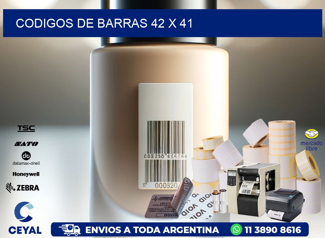 codigos de barras 42 x 41