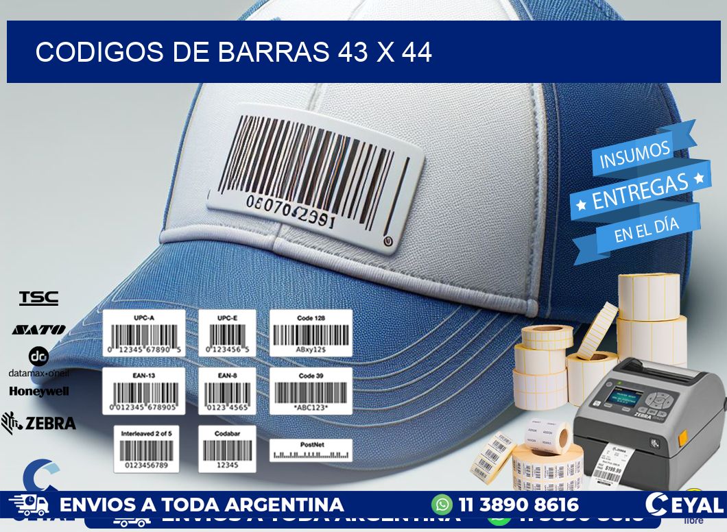 codigos de barras 43 x 44
