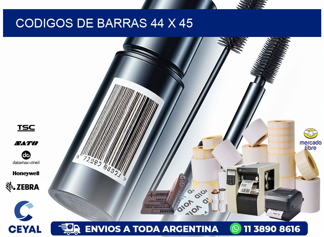 codigos de barras 44 x 45