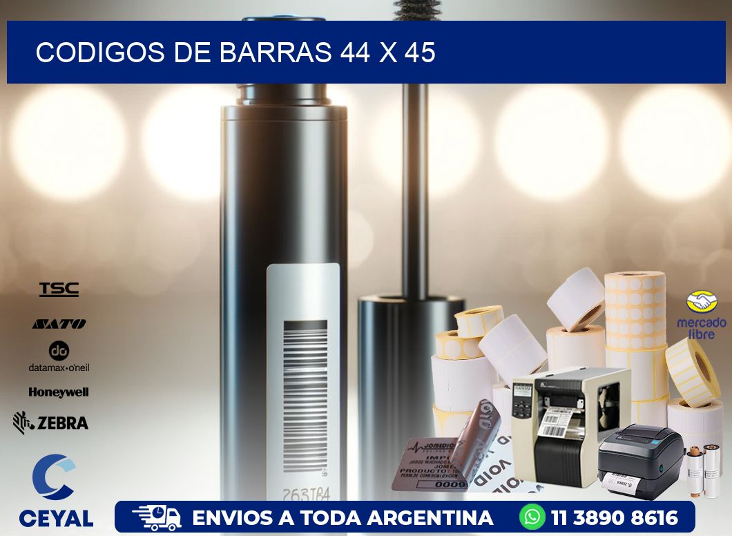 codigos de barras 44 x 45