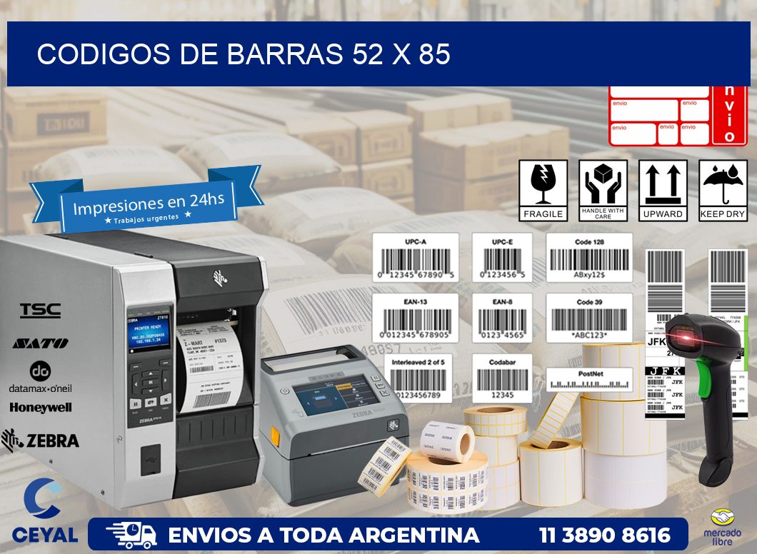 codigos de barras 52 x 85