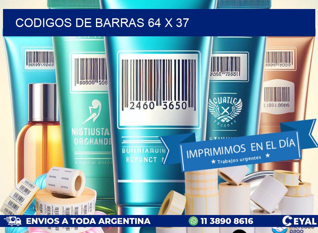 codigos de barras 64 x 37