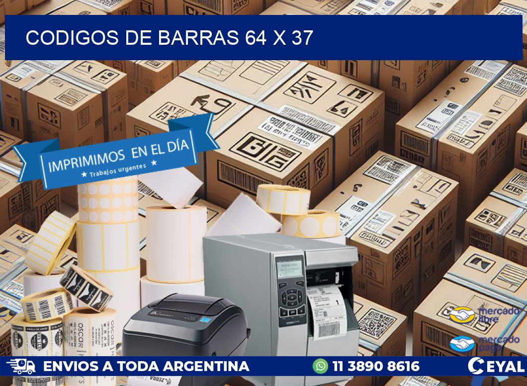 codigos de barras 64 x 37
