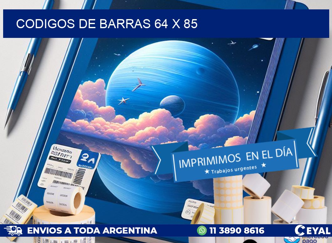 codigos de barras 64 x 85