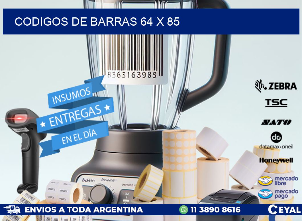 codigos de barras 64 x 85