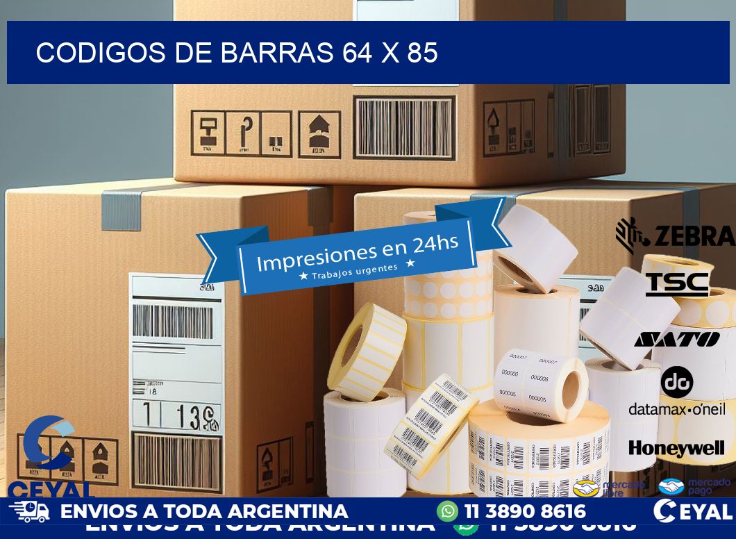 codigos de barras 64 x 85