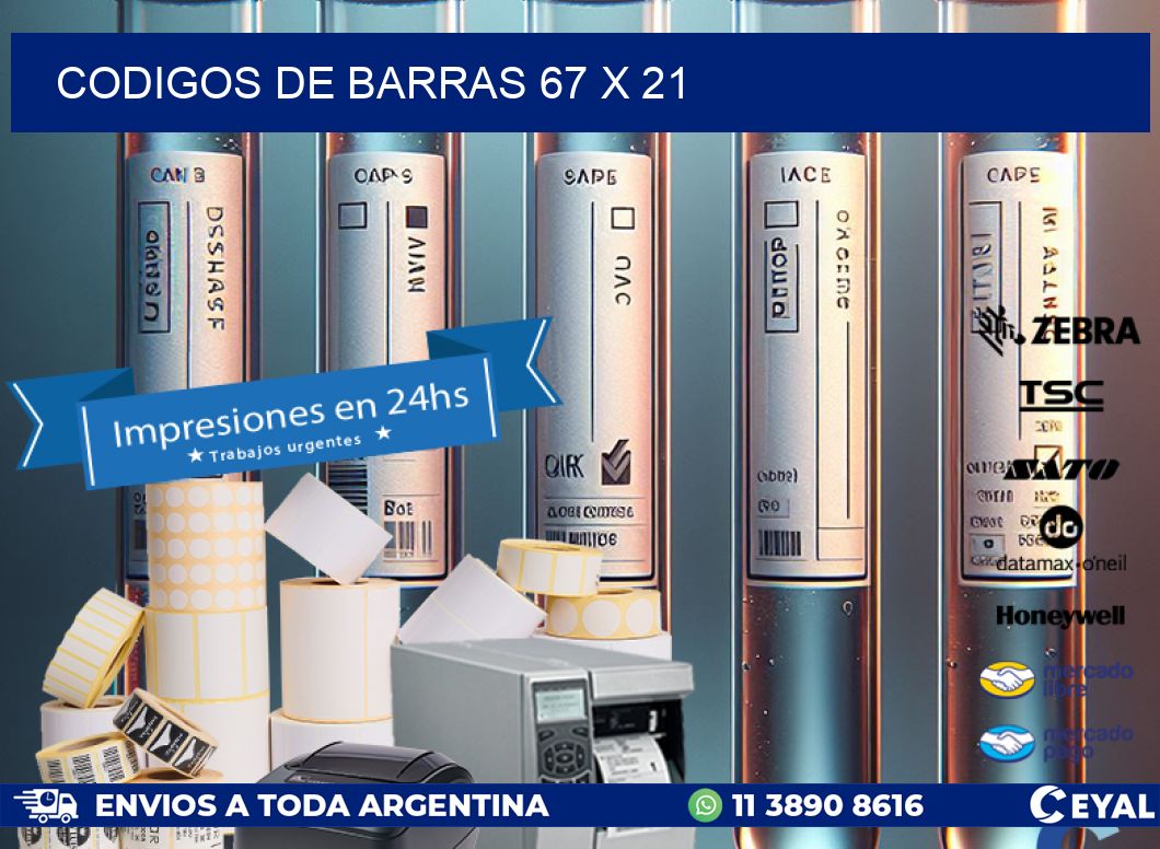 codigos de barras 67 x 21
