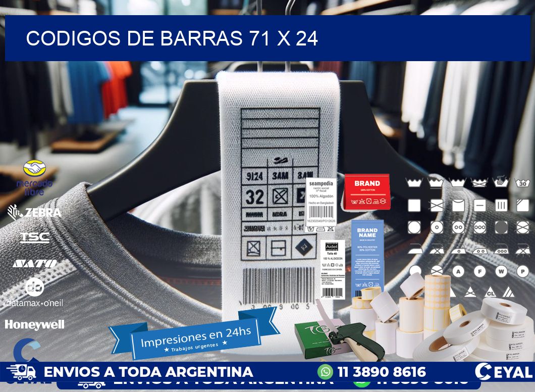 codigos de barras 71 x 24
