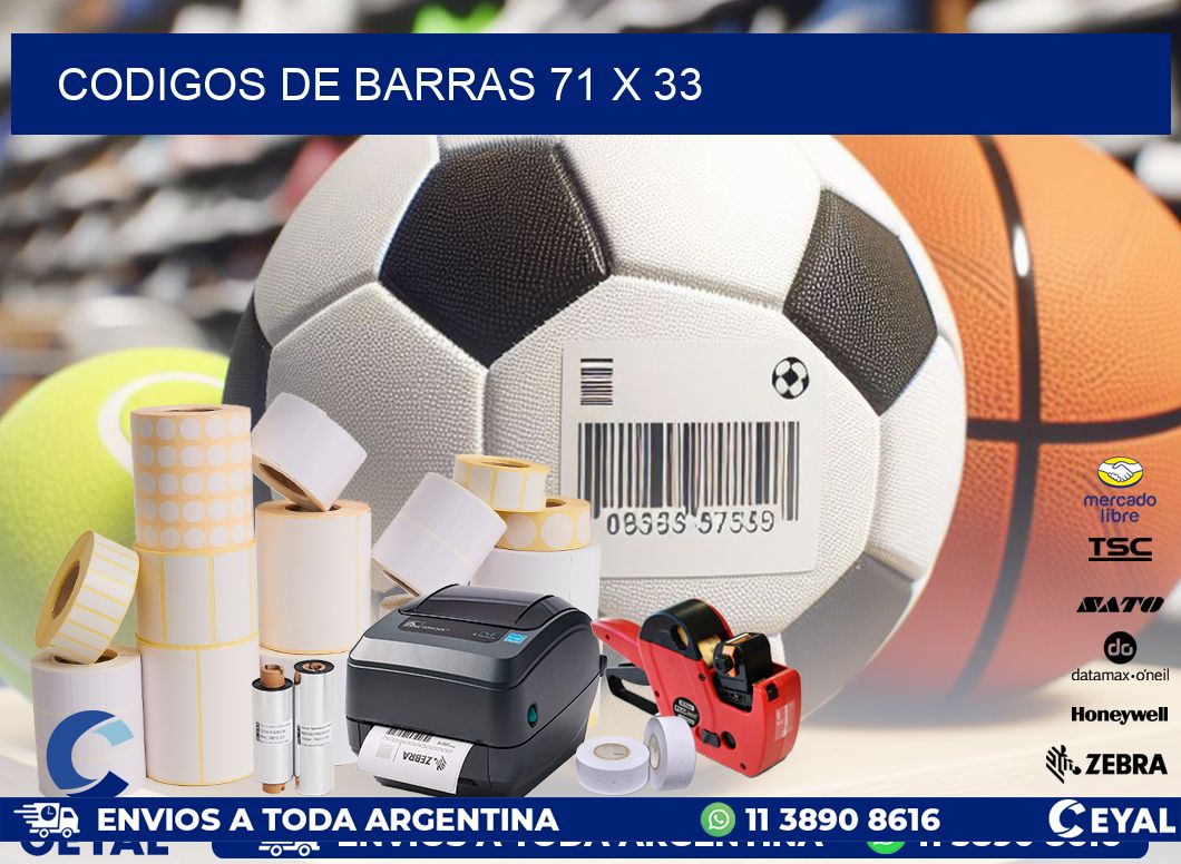codigos de barras 71 x 33