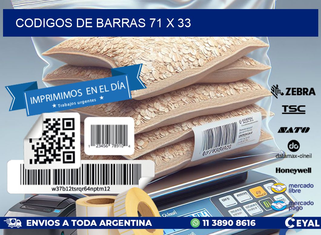 codigos de barras 71 x 33