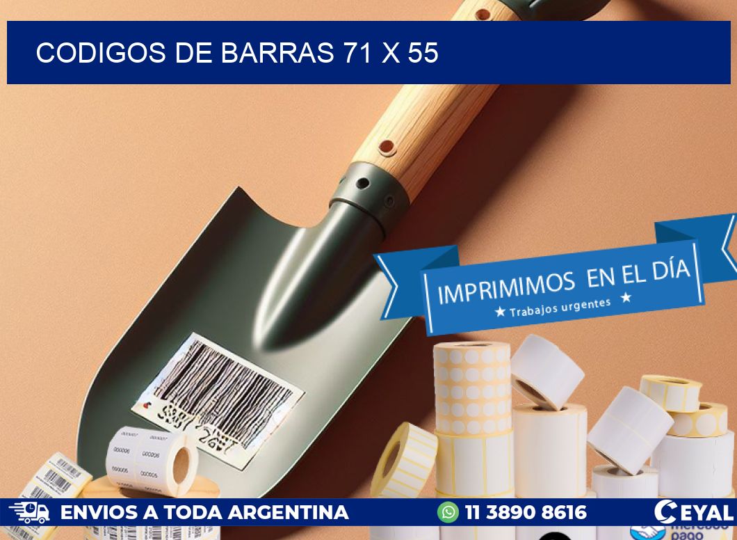 codigos de barras 71 x 55
