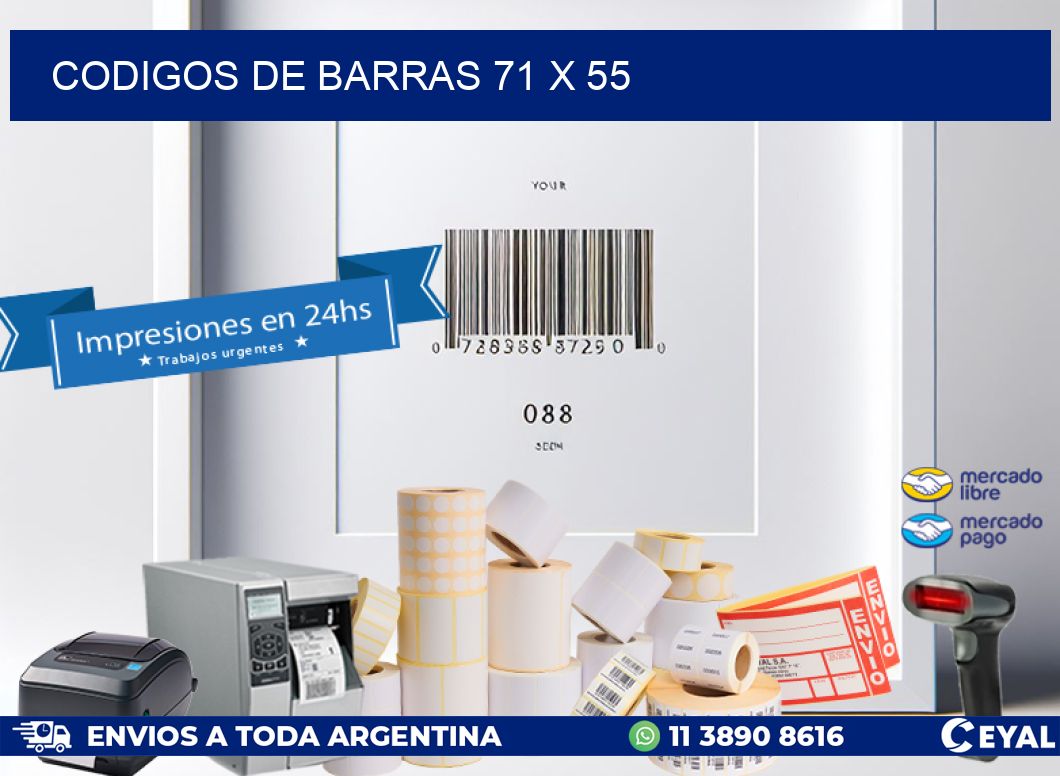 codigos de barras 71 x 55