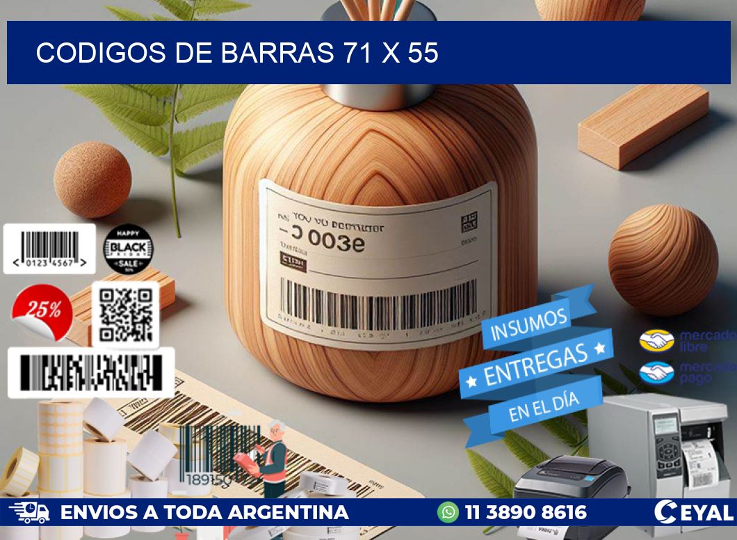 codigos de barras 71 x 55