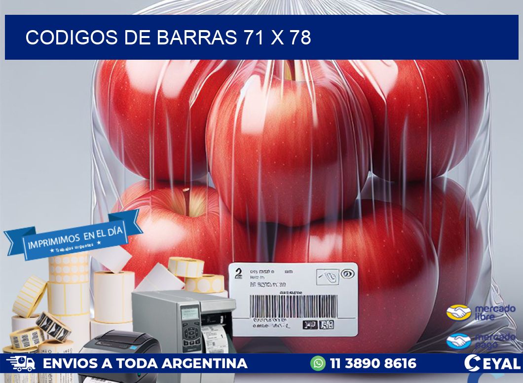 codigos de barras 71 x 78