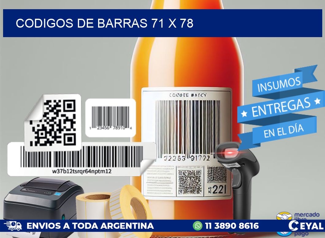 codigos de barras 71 x 78
