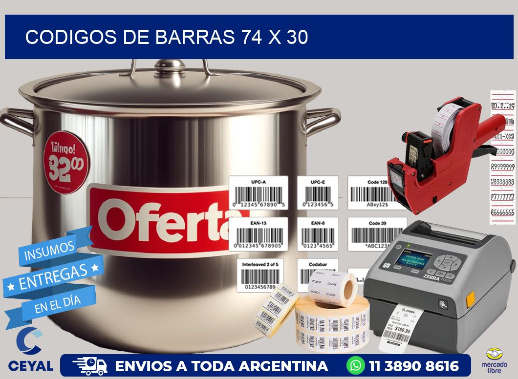 codigos de barras 74 x 30