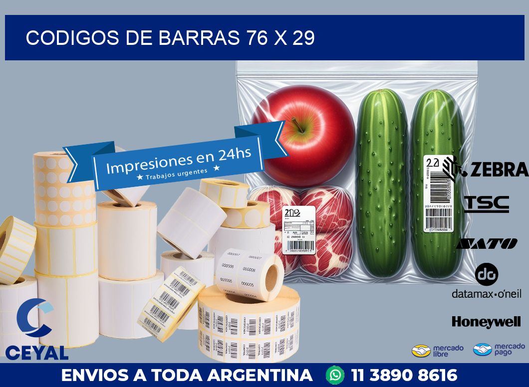 codigos de barras 76 x 29