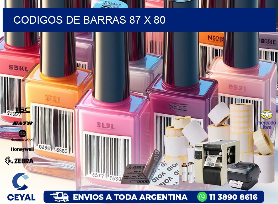 codigos de barras 87 x 80