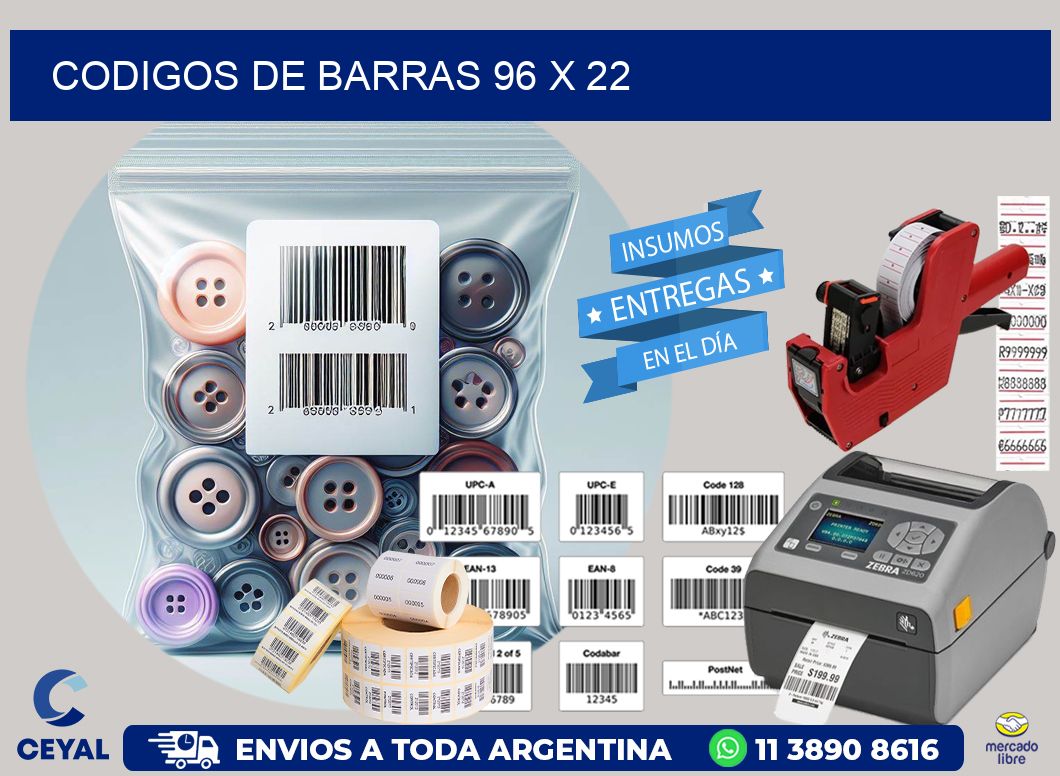 codigos de barras 96 x 22