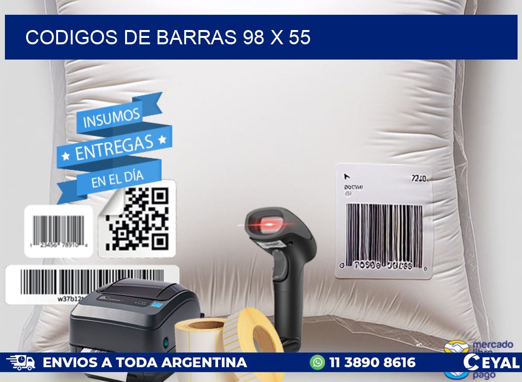 codigos de barras 98 x 55
