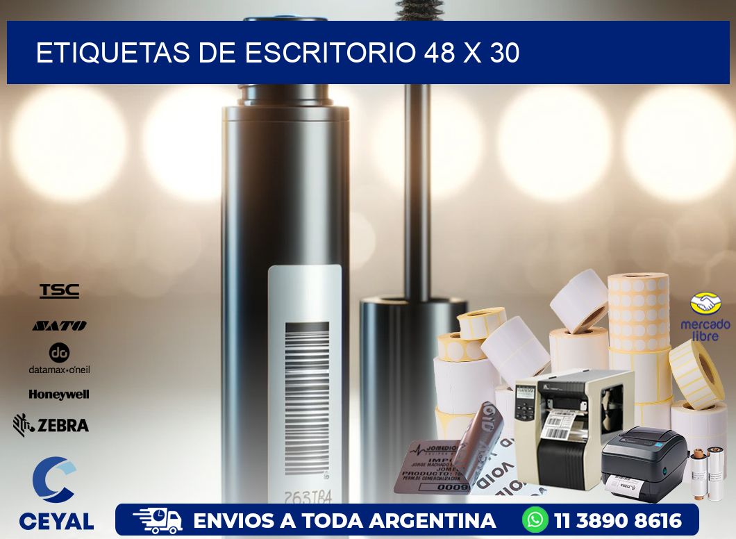 etiquetas de escritorio 48 x 30