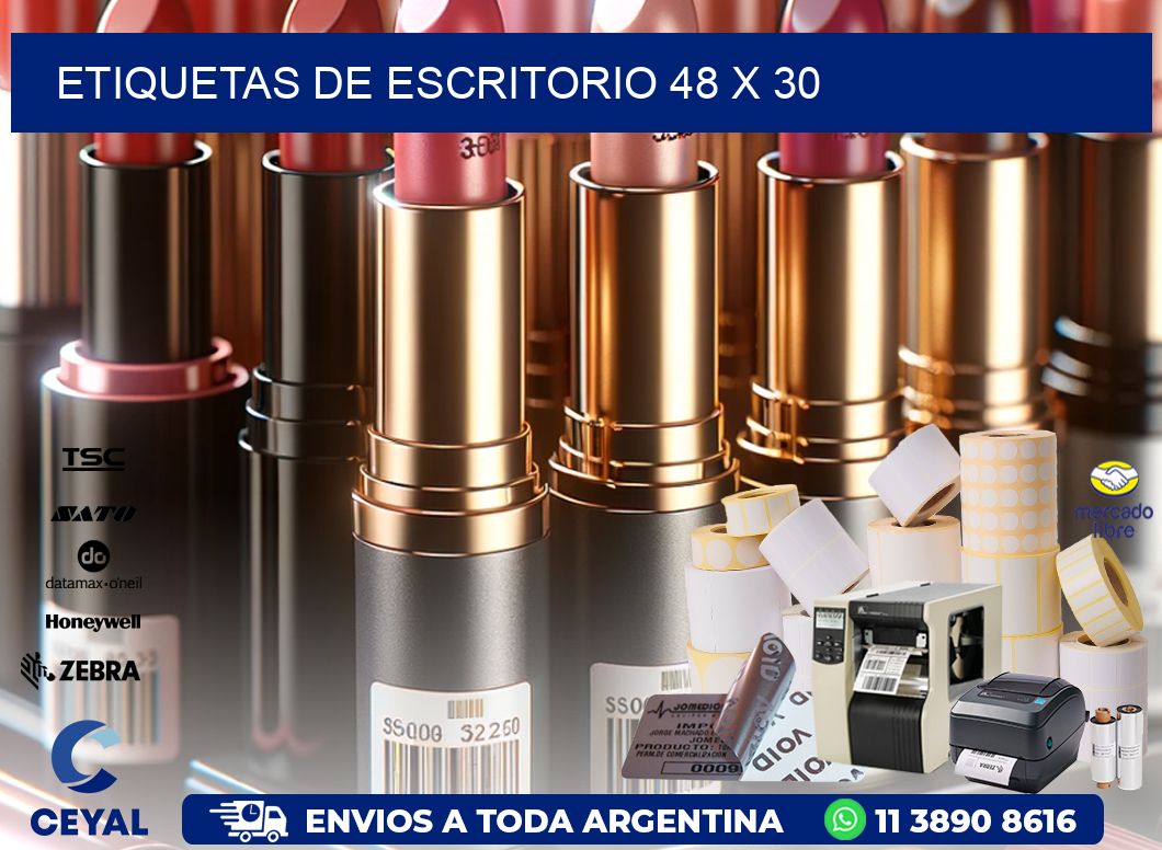 etiquetas de escritorio 48 x 30
